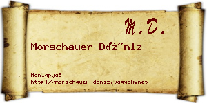Morschauer Döniz névjegykártya